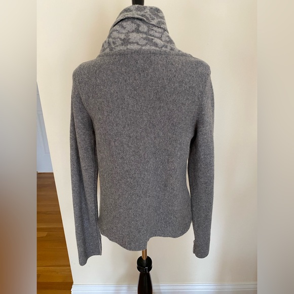 Chiaramente Made in Italy Wool Animal Print Cardigan Size Large - Picture 9 of 15